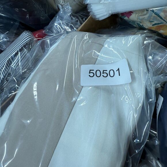 Petite Sophisticate Blouse Women 4 Beige Striped Button Sleeveless Square Neck - Picture 7 of 7